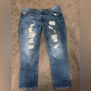 Premiere by rue21 Women's Distressed Blue Denim Jeans size 15/16